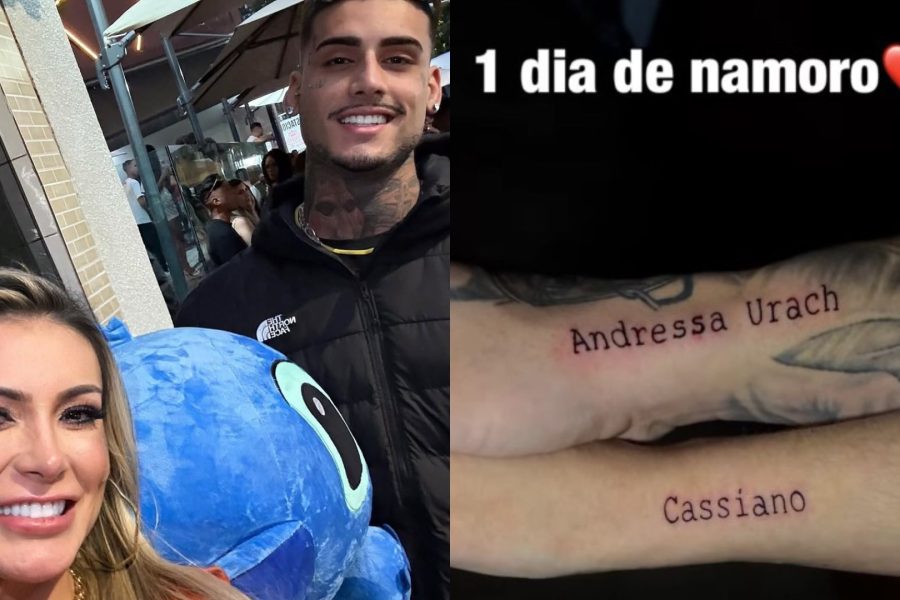 Andressa Urach celebra novo romance com tatuagem: “1 dia de