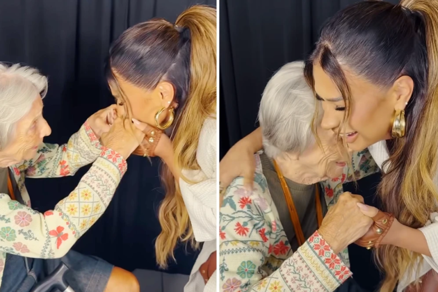 Simone Mende realiza sonho de fã de 94 anos e