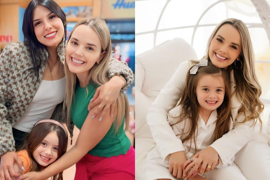 Thaeme torna o dia da filha especial com foto ao